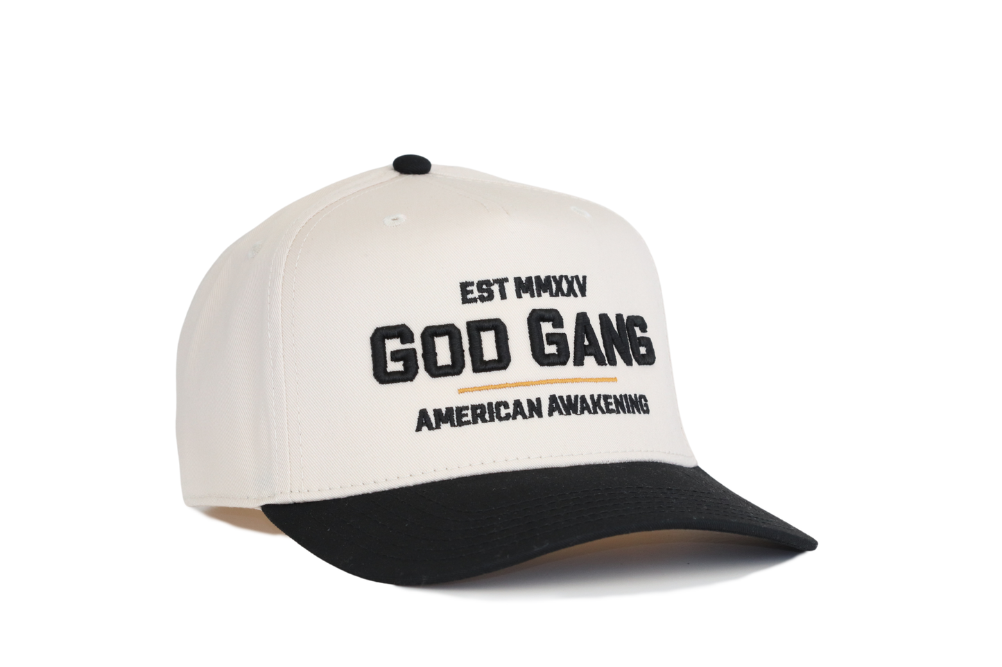 God Gang Daily Bible Verse Hat - Natural/ Black