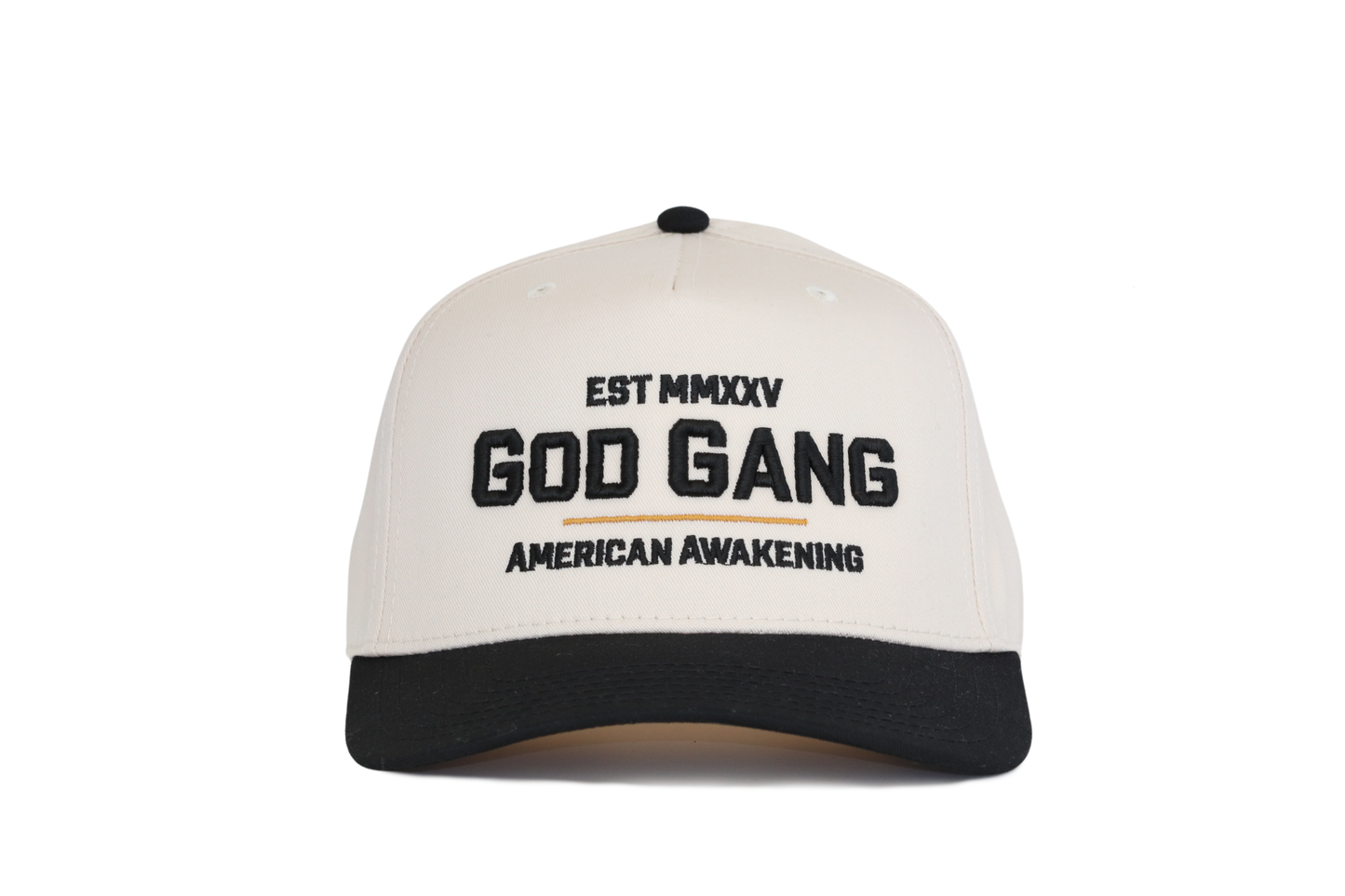 God Gang Daily Bible Verse Hat - Natural/ Black